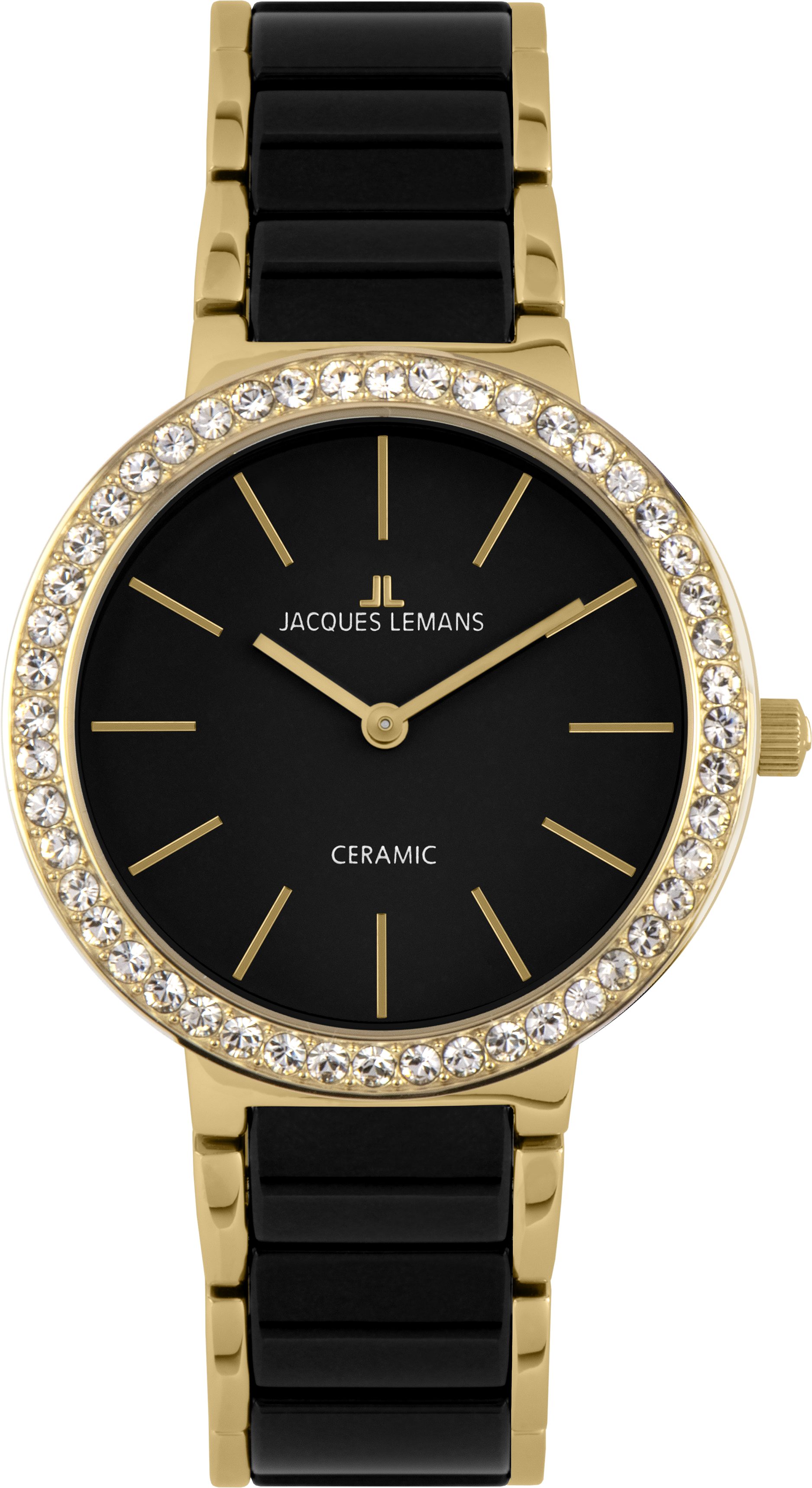 Jacques Lemans Quarzuhr Monaco 50-7C, Armbanduhr, Damenuhr, Keramik, analog