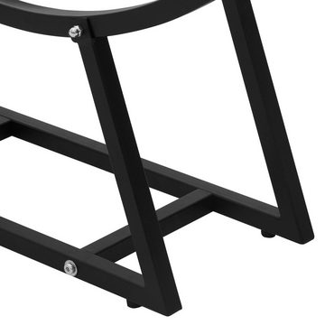 ML-DESIGN Kaminholzregal Brennholzregal Holzaufbewahrung Kaminholzständer Kaminholzhalter, BxTxH:21x94x55 cm, Schwarz 55x94x21cm rechteckig Metall Innen/Außen