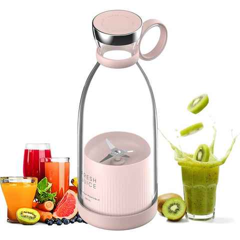 Aoucheni Smoothie-Maker Blender Smoothie Makers, 350ml mit USB-Ladegerät