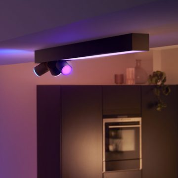 Philips Hue LED Deckenleuchte Bluetooth White & Color Ambiance Spot Centris in Schwarz 3-flammig, keine Angabe, Leuchtmittel enthalten: Ja, fest verbaut, LED, warmweiss, Deckenlampe, Deckenbeleuchtung, Deckenlicht