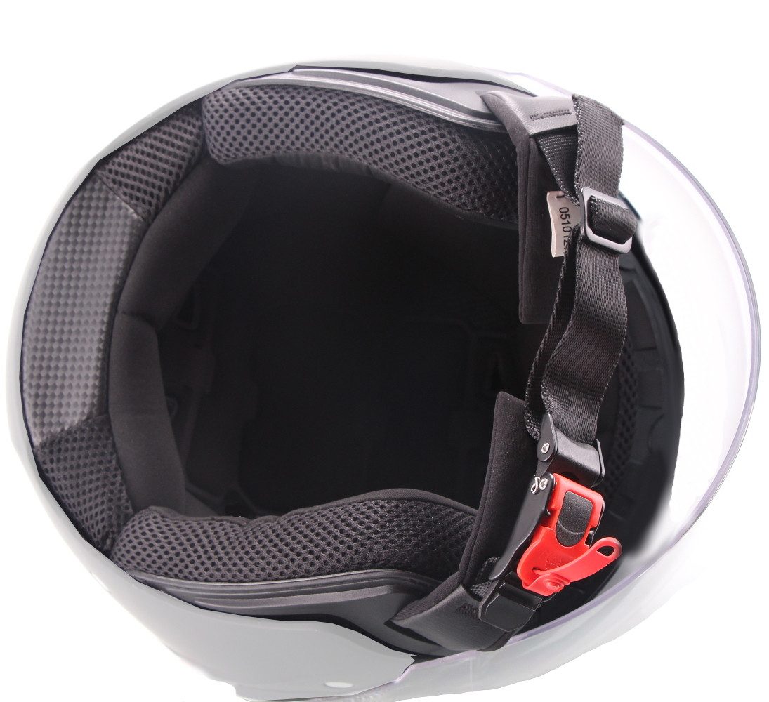 RALLOX Helmets Motorradhelm Jethelm 702 matt schwarz Helm Gr. S – Bild 4 von 4