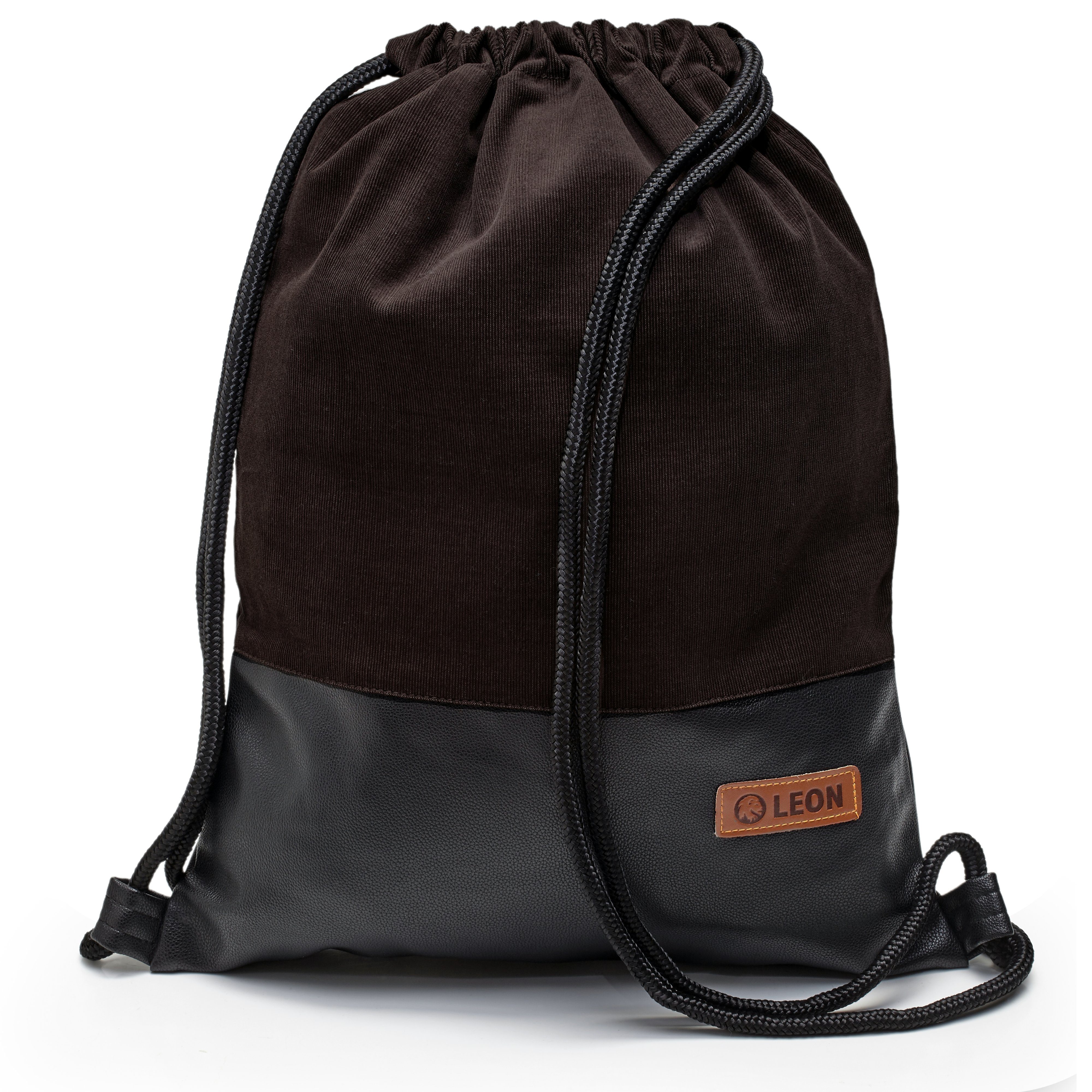 By Bers Freizeitrucksack Leon By Bers Turnbeutel (Tagesrucksack für Strand Sport Festival Freizeit Alltag Einkauf aus Baumwolle Innentasche Schlüsselband {Anzahl Teile} - {Set-Info), robuste hochwertige Baumwolle), robuste hochwertige Baumwolle, perfekte Verarbeitung
