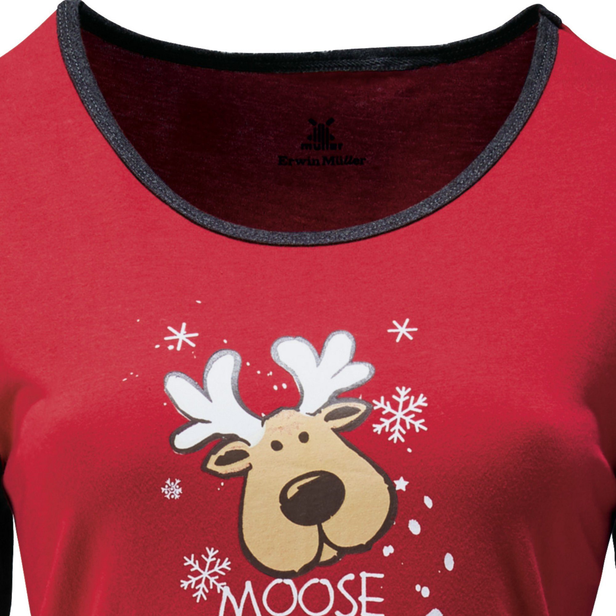 Erwin Müller Nachthemd Damen-Nachthemd Single-Jersey gemustert