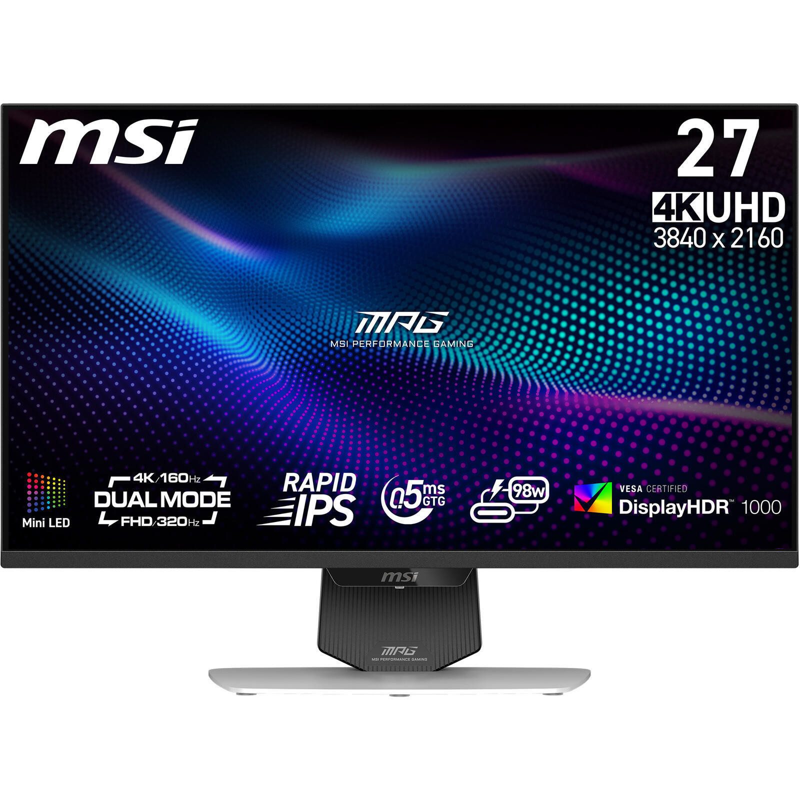 MSI MSI MPG 274URDFWDE E16M Gaming-LED-Monitor (3840 x 2160, 0,5 ms Reaktionszeit, 160 Hz, Fast IPS)