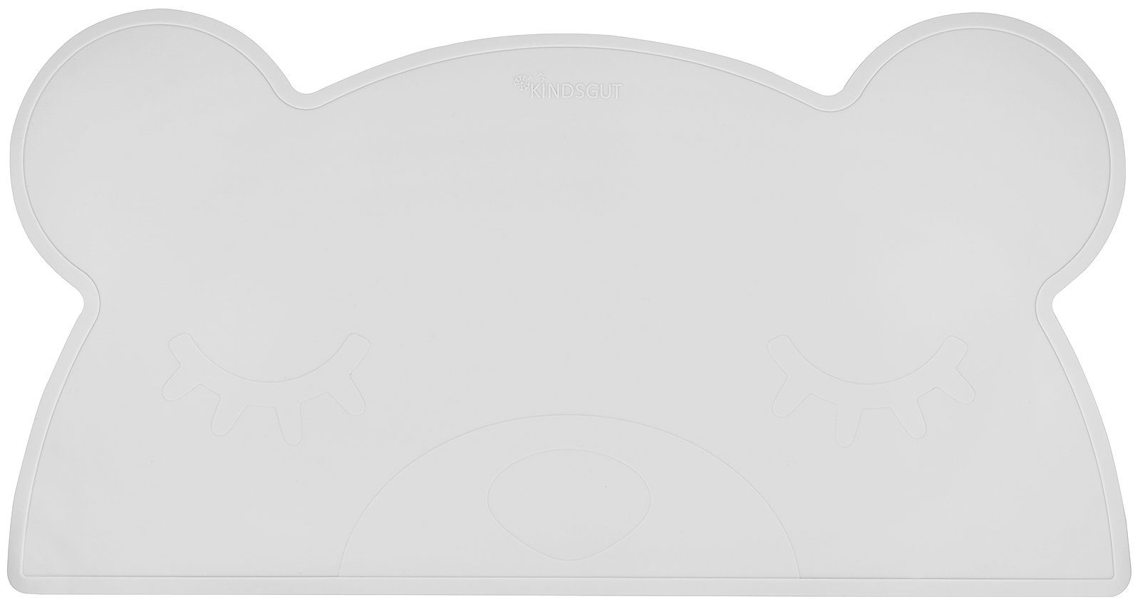 KINDSGUT Platzset Platzdecken Bär, umweltfreundlich, hellgrau
