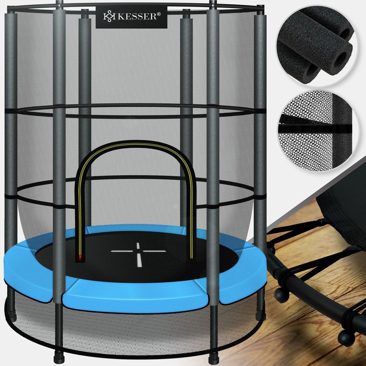KESSER Gartentrampolin, Trampolin Kindertrampolin Indoor-Trampolin, 140 cm