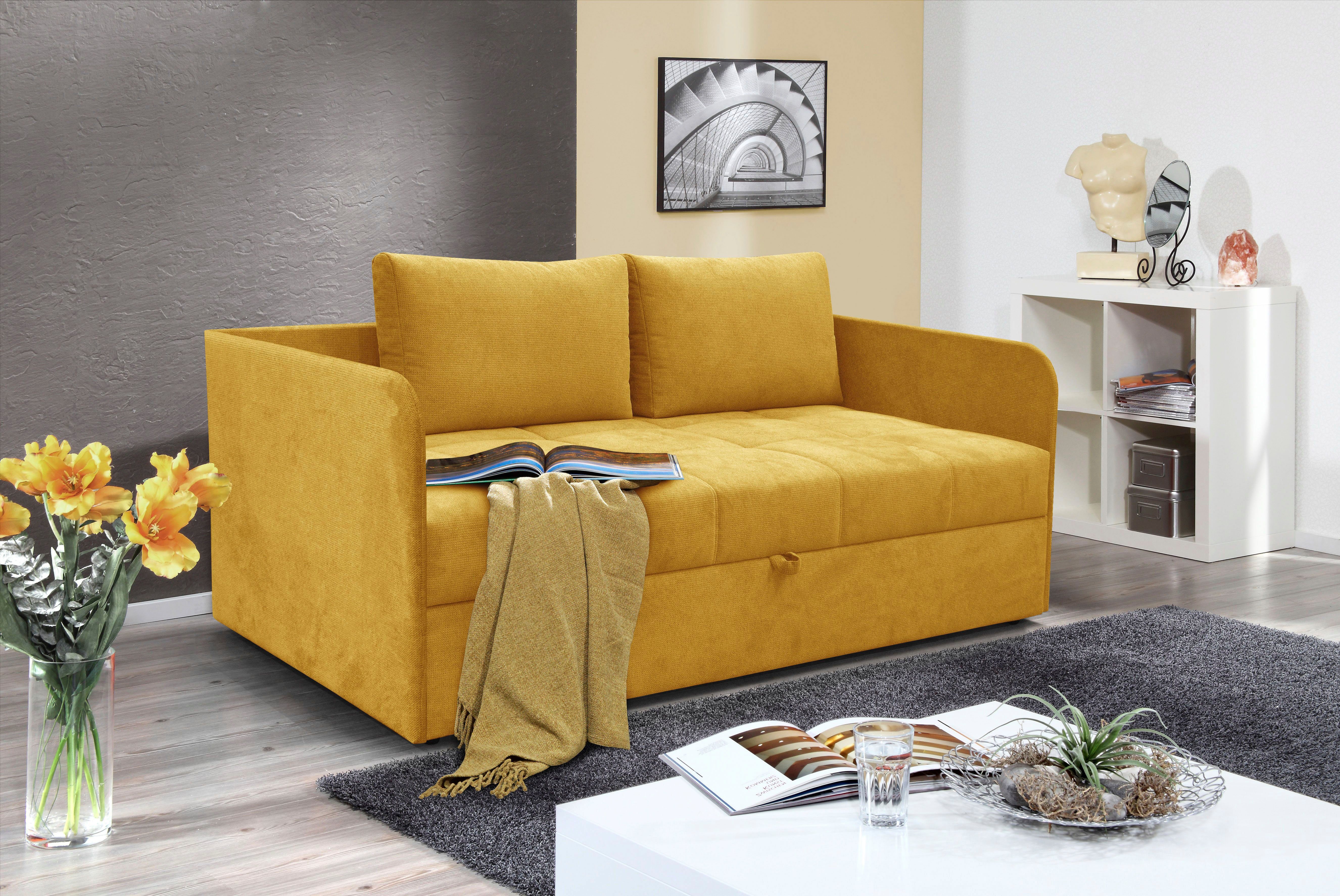 alina Schlafsofa Marla, inkl. Stauraum und 2 Rückenkissen