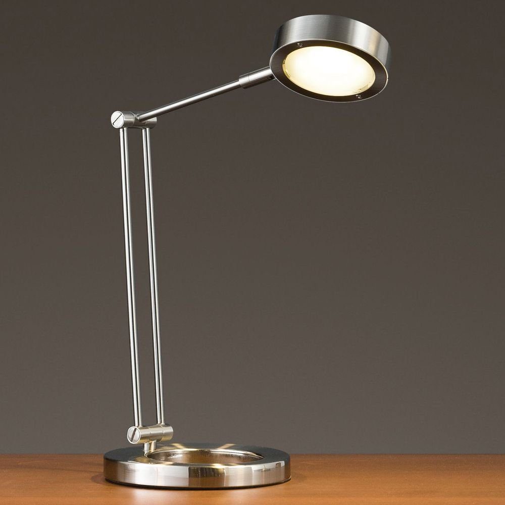 Paulmann LED Tischleuchte Schreibtischleuchte Zed LED Eisen gebürstet 359lm, keine Angabe, Leuchtmittel enthalten: Ja, fest verbaut, LED, warmweiss, Tischleuchte, Nachttischlampe, Tischlampe