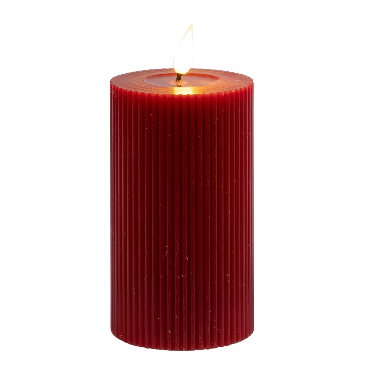 formano LED-Kerze Streifen, LED, Mit Timerfunktion, Rot, Streifen, H: 18cm