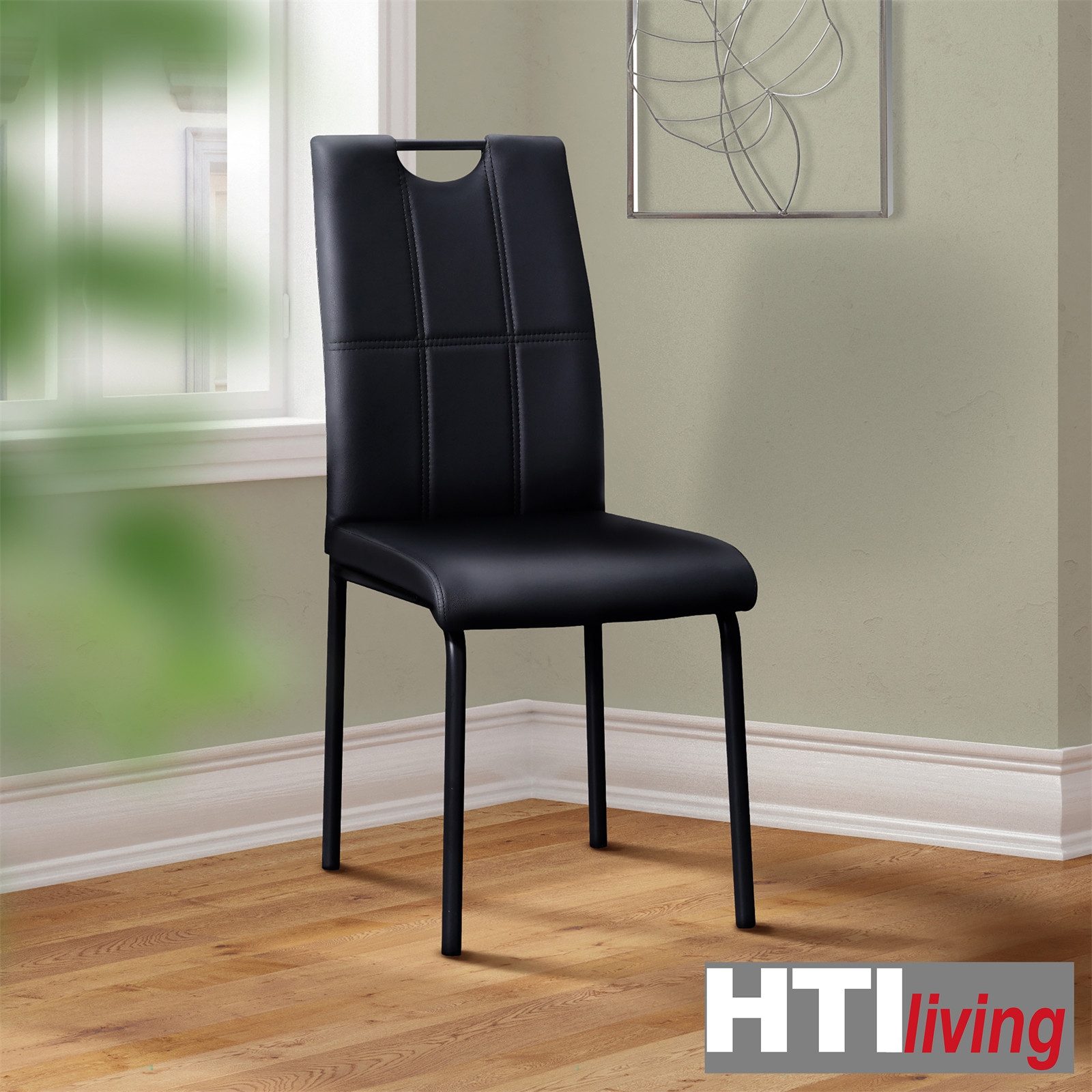 HTI-Living Esszimmerstuhl Stuhl Denton PU Schwarz (Set, 4 St), Esszimmerstu günstig online kaufen