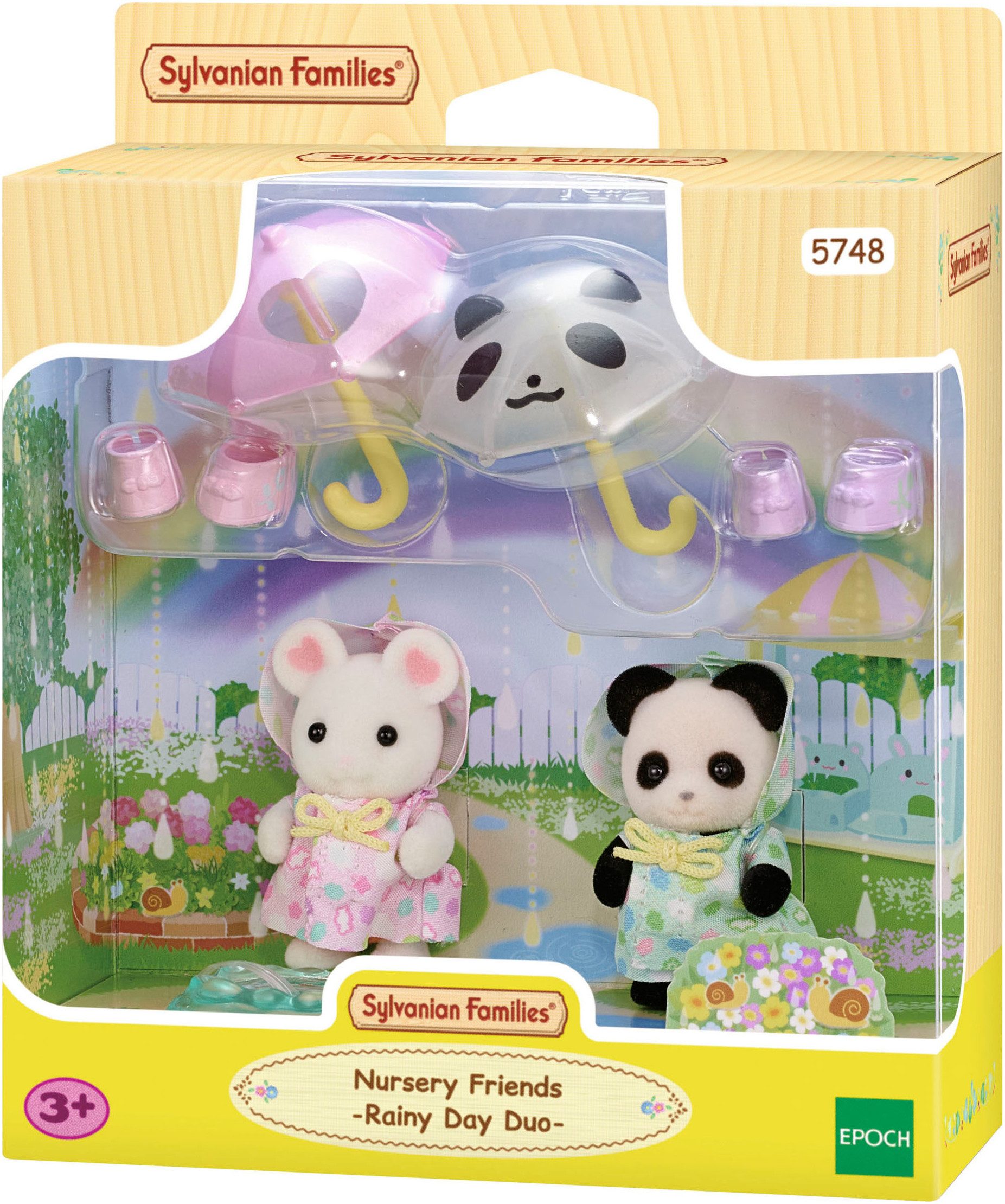 Sylvanian Families Spielfigur Erlebniskindergarten Freunde “Regenwetter” (5748)