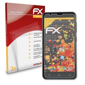 atFoliX Schutzfolie für myPhone Fun 8, (3 Folien), Entspiegelnd und stoßdämpfend