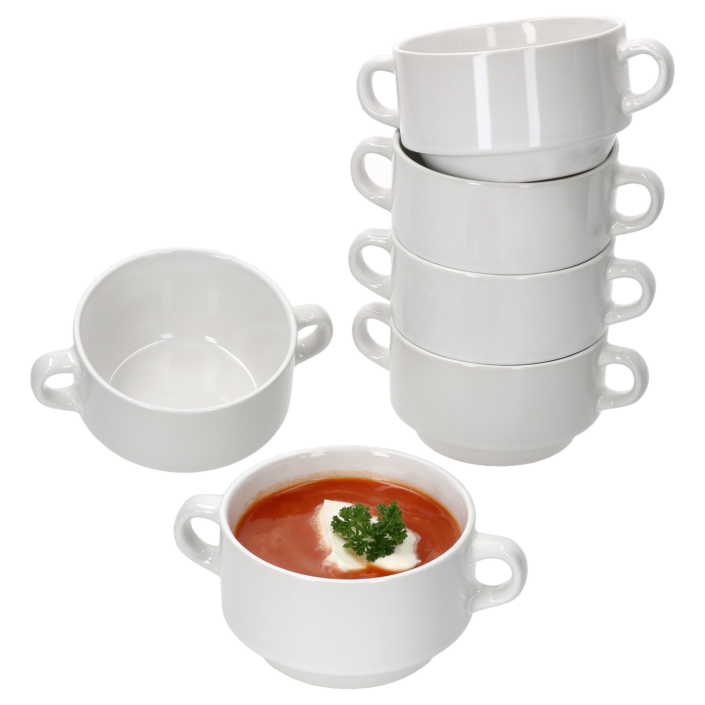 weiß Stiva ml, MamboCat 250 6er Suppenschale Porzellan Set Suppenschüssel