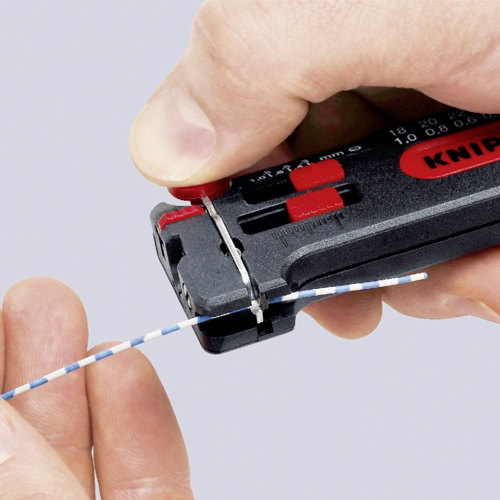 Knipex Kabelmesser Knipex 12 80 100 SB Drahtabisolierer Geeignet für CU-Leiter 0.3 bis