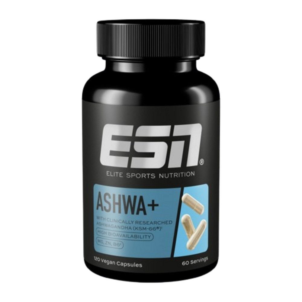 ESN ESN Ashwa Pro, 120 Kapseln, Ashwagandha KSM-66 Kapseln, 74,5 g, Mit patentiertem Ashwagandha-Wurzelextrakt KSM-66®