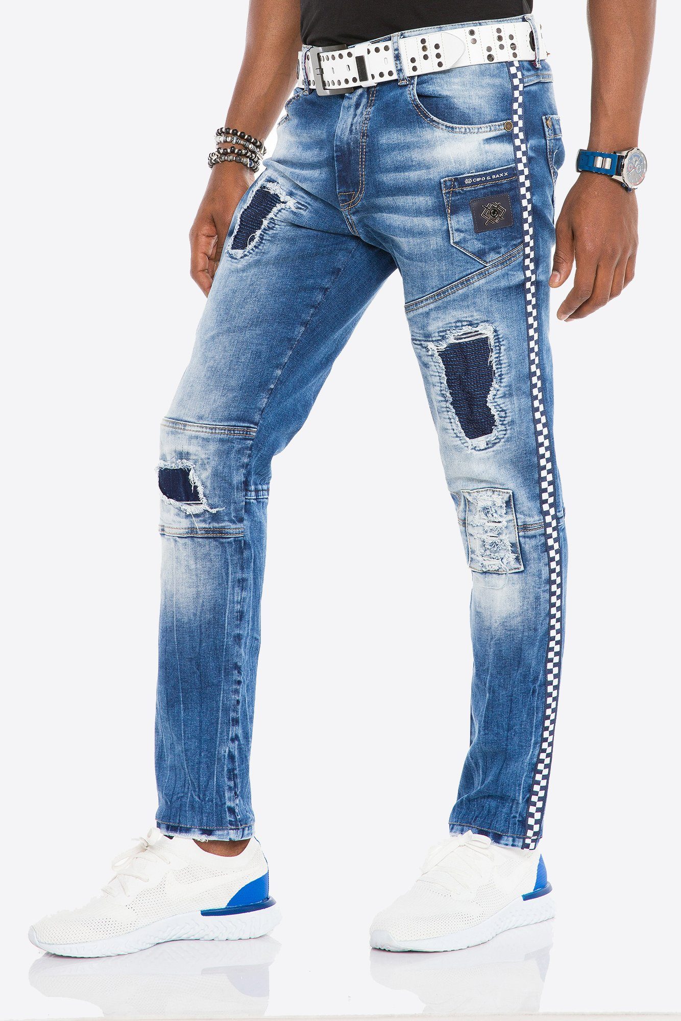 Cipo Jeans mit Baxx angesagten Bequeme Ziernähten &