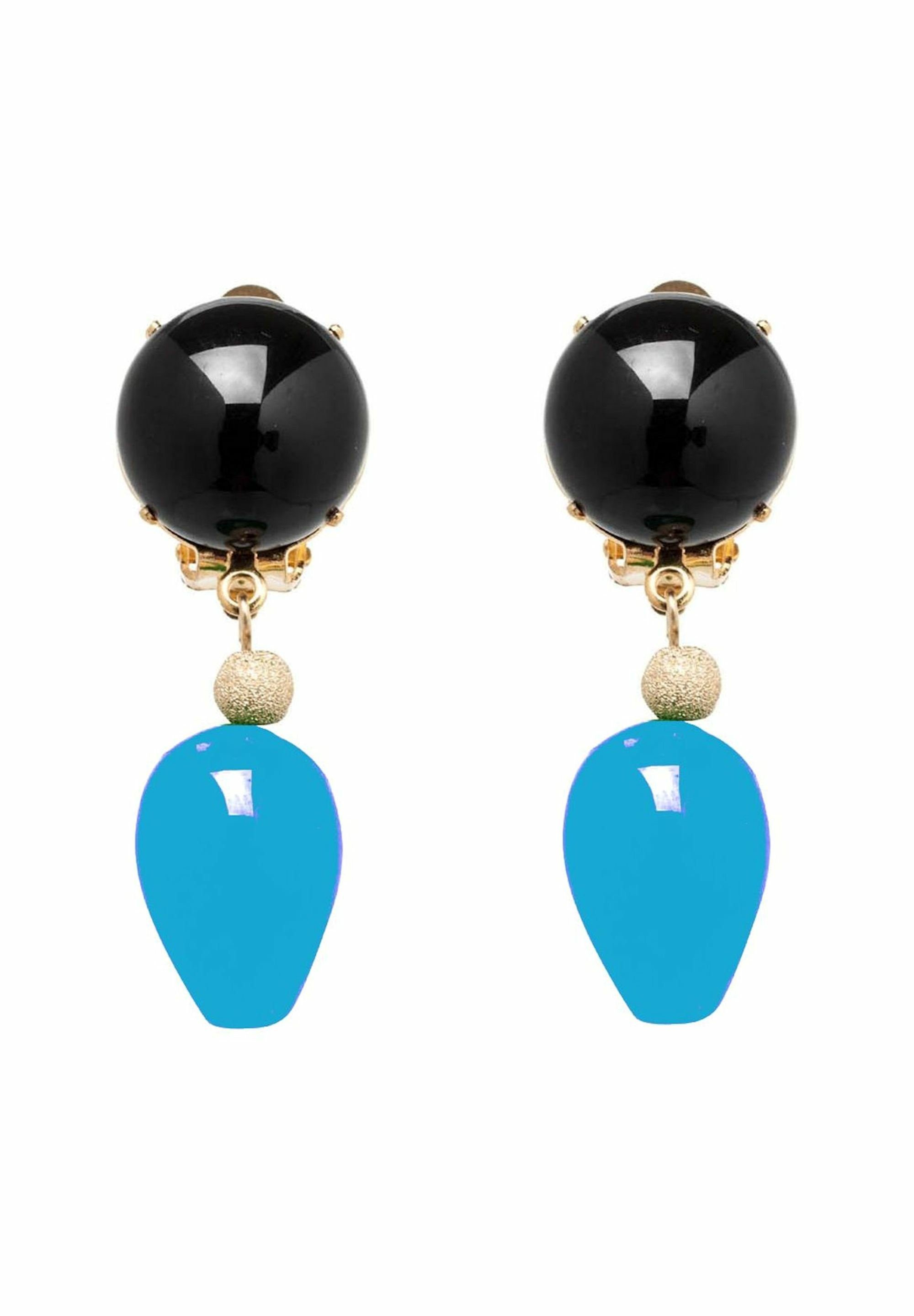 Gemshine Paar Ohrclips Onyx - Jade - TROPFEN günstig online kaufen