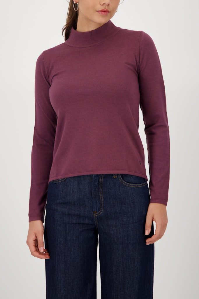 Monari Rundhalspullover 808988 Eleganter Stehkragen in günstig online kaufen
