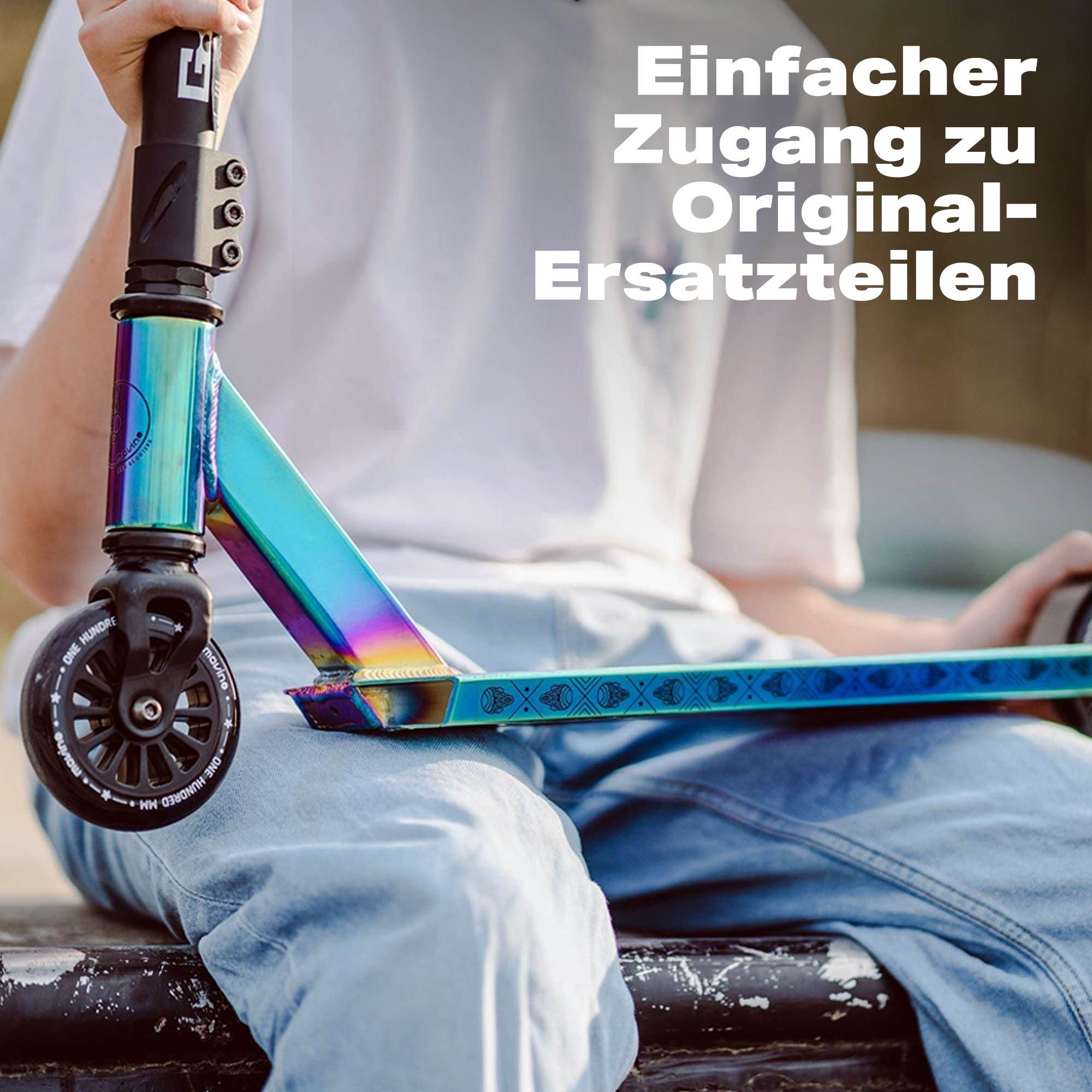 Movino Stuntscooter MOVINO GLIDE Skatepark leicht 3,3kg ABEC-9 IHC – Bild 5 von 5