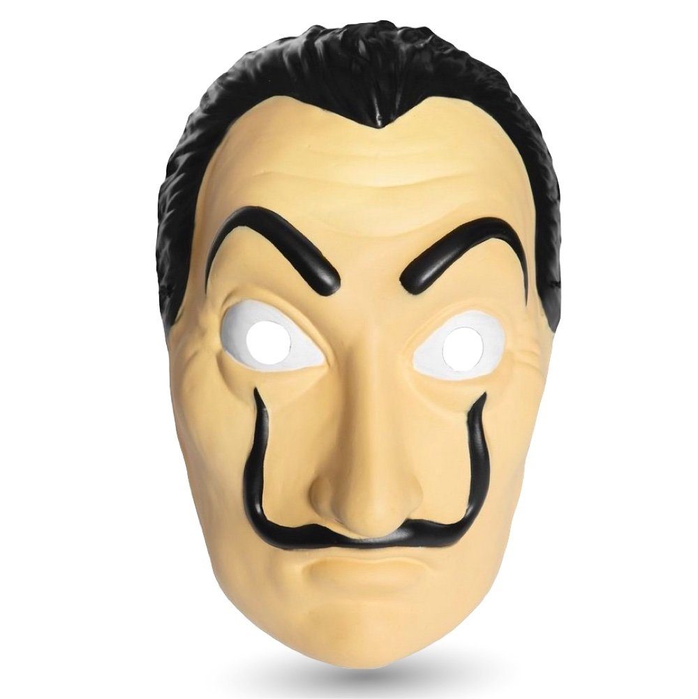 Kostümheld® Verkleidungsmaske 10 Maske Haus des Geldes - Halloween Kostüm - Damen / Herren, (10er Set, 10-tlg., 10x Dali Maske)