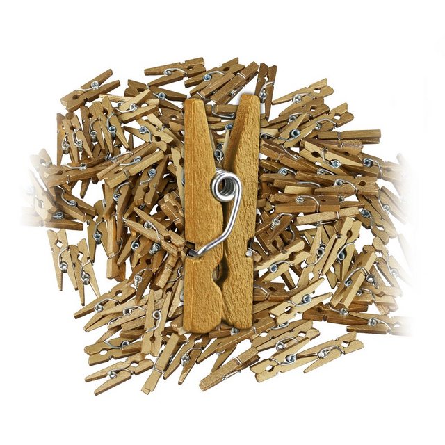 Wäscheklammern “144x Holzklammern Mini gold”