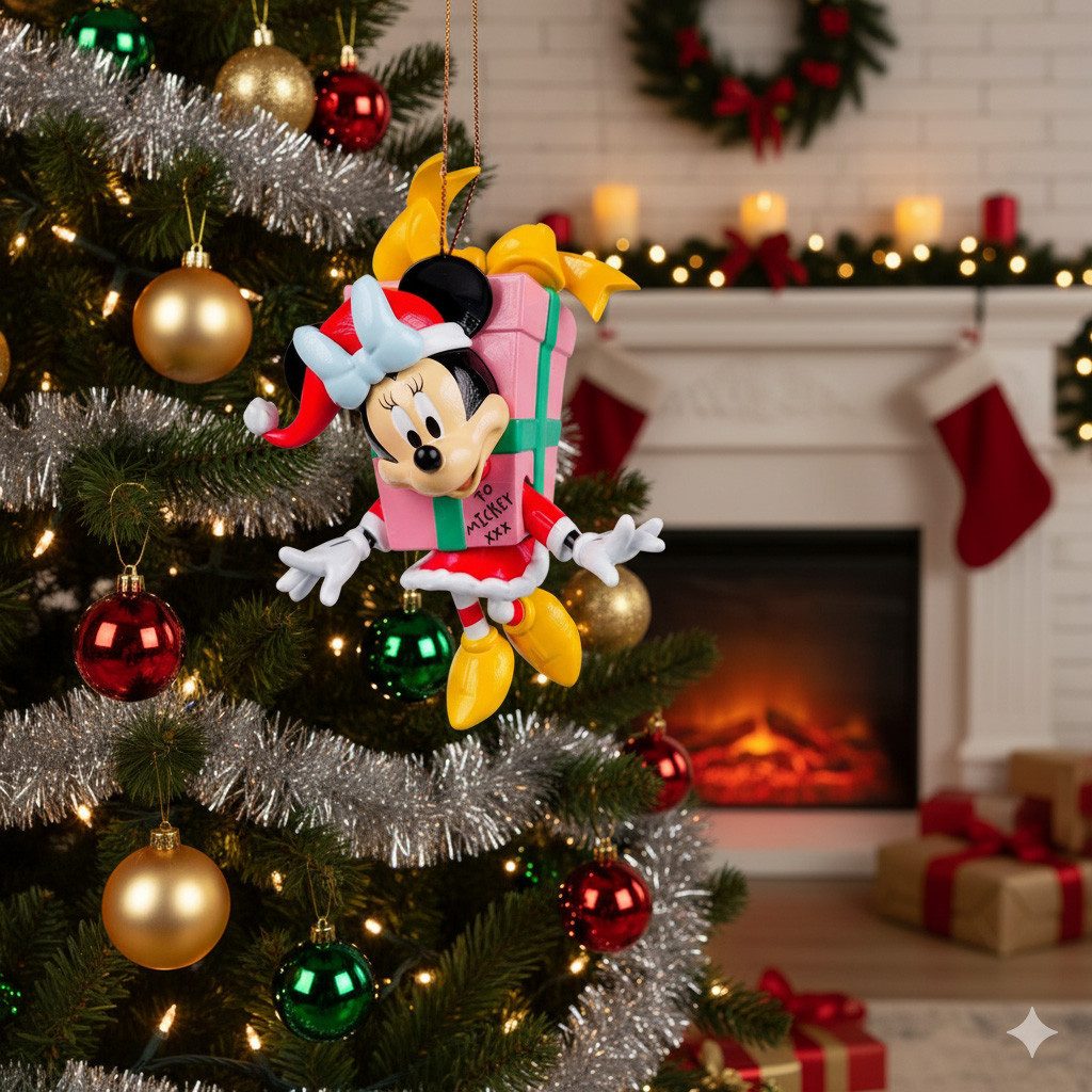 Disney Weihnachtsbaumkugel Christbaumfigur by Disney 3D Minnie Mouse + Geschenk Weihnachtskugel