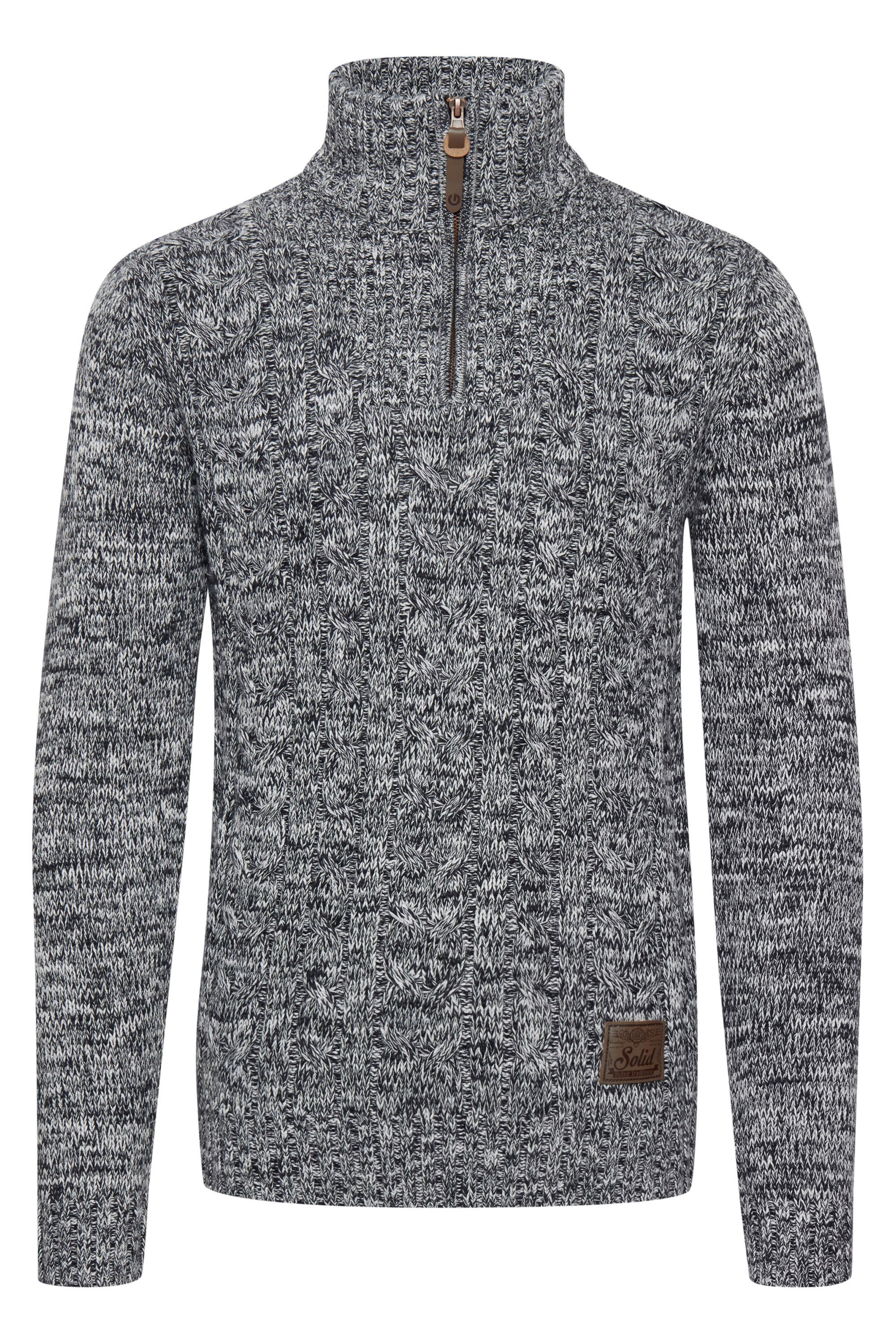 !Solid Troyer SDPankraz Wärmender Strickpullover mit Zopfstrickmuster günstig online kaufen