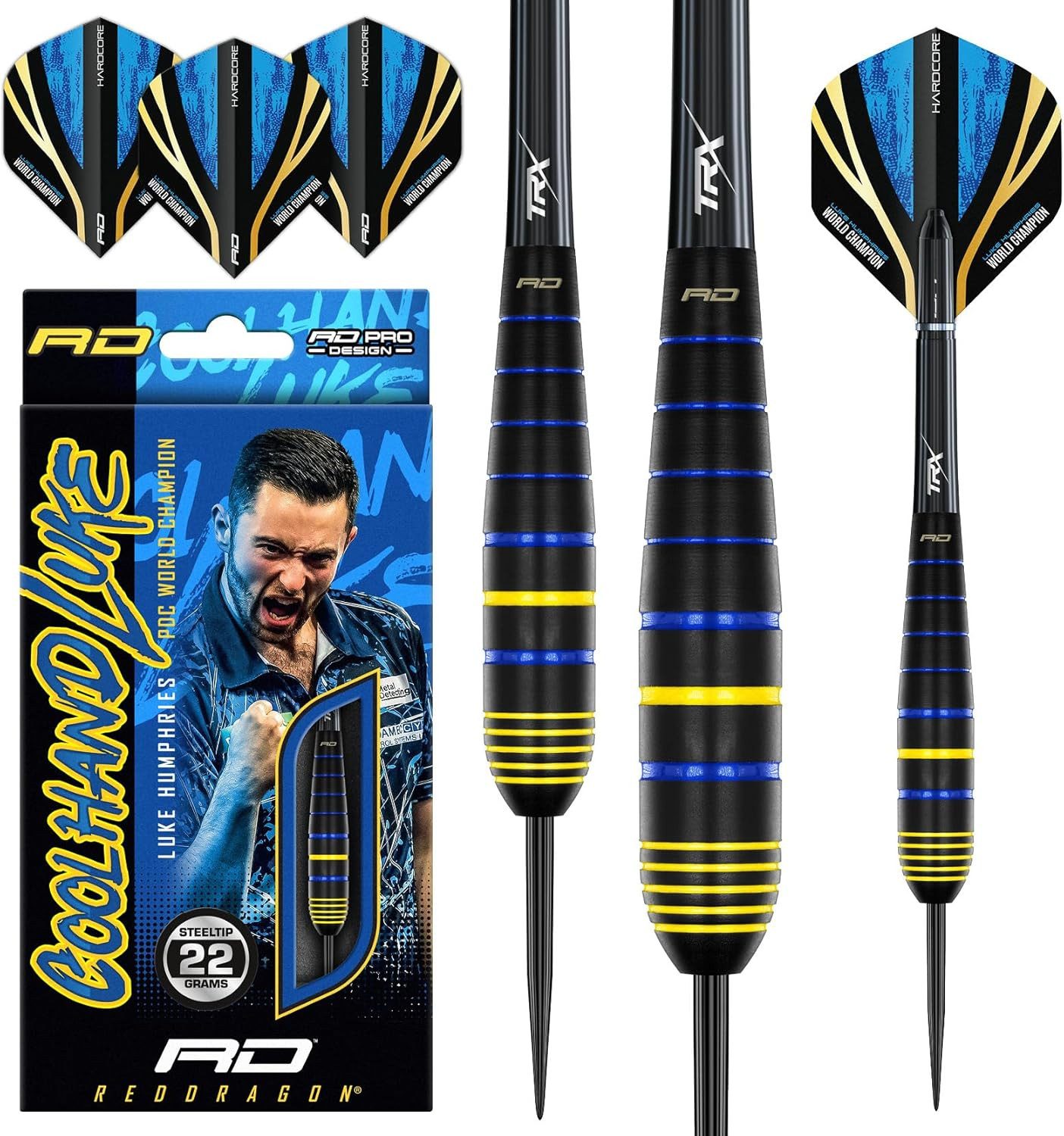 Redragon Dartpfeil Luke Humphries 22G Messing Steeldart-Set