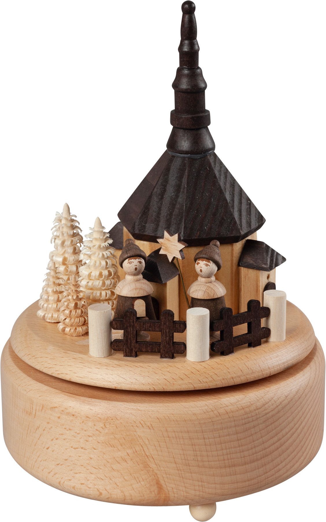 SAICO Original Spieluhr Seiffener Kirche und Kurrende, HxØ: 20x14 cm