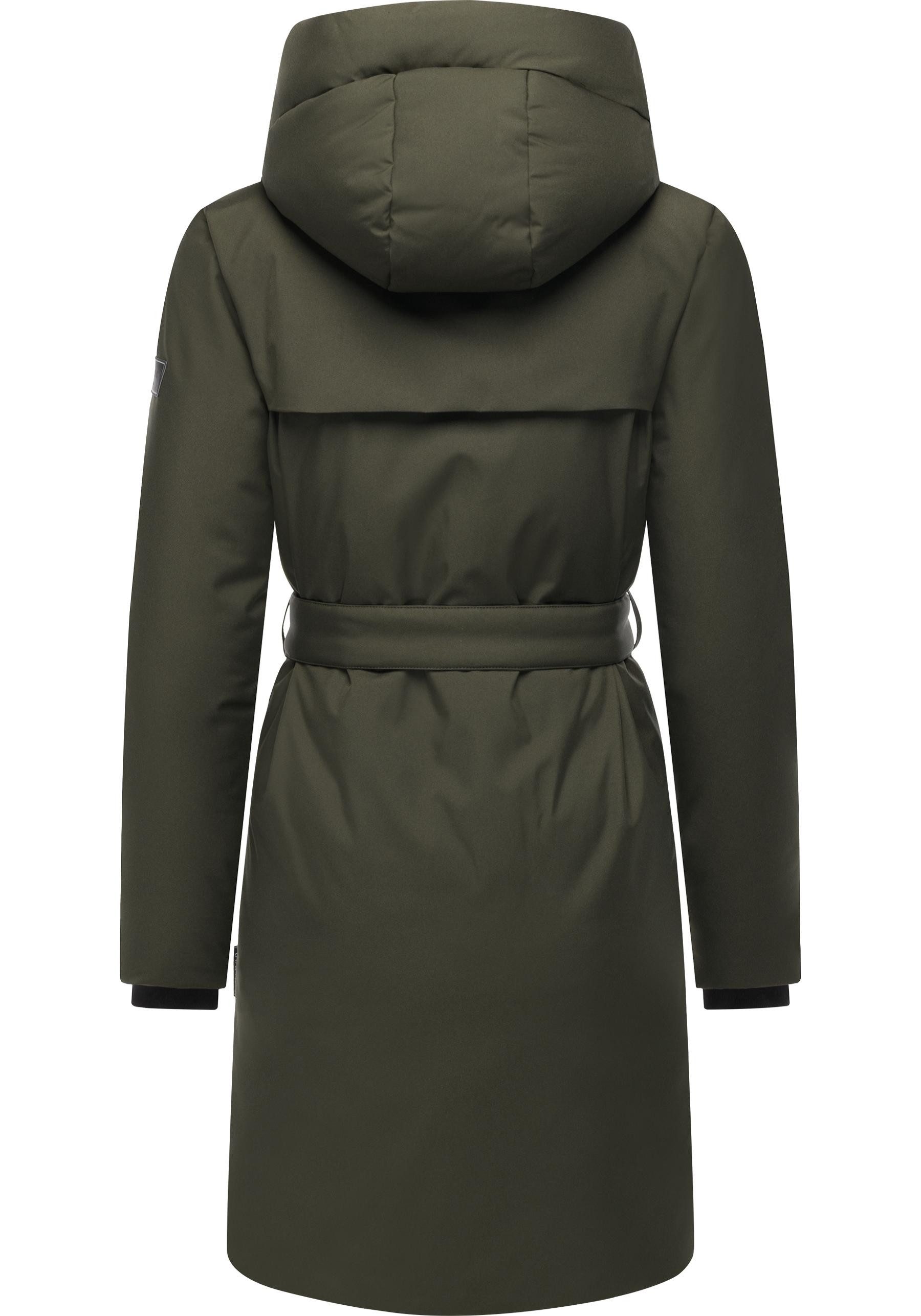 Navahoo Wintermantel Gipfelspass XIV Warmer Winterparka mit Taillengürtel