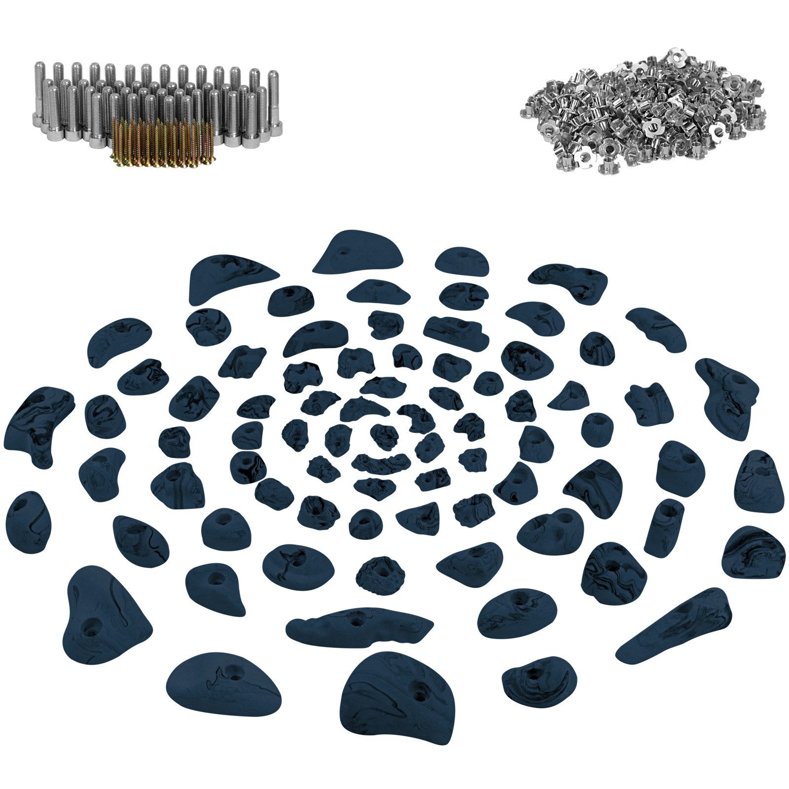 Klettergriff ALPIDEX 80 Klettergriffe inklusive Schrauben und 250 Einschlagmuttern