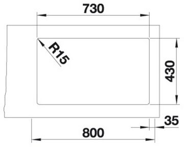 Blanco Edelstahlspüle ETAGON 700-IF, eckig, 44/74 cm, (1 St), zum wechselseitigen Einbau geeignet, inklusive 2 ETAGON-Schienen