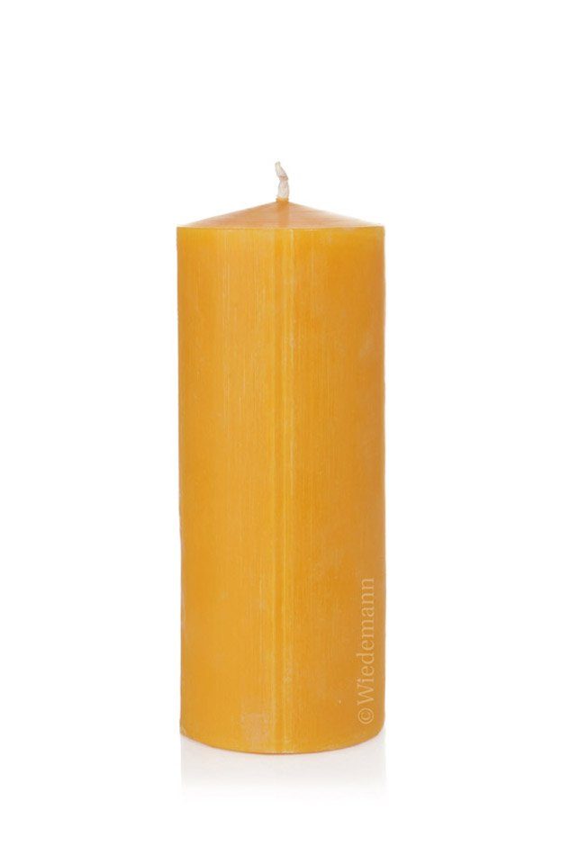 Wiedemann Kerzen Bienenwachskerze 100% Bienenwachskerzen Natur 200 x 80 mm, 4 Stück