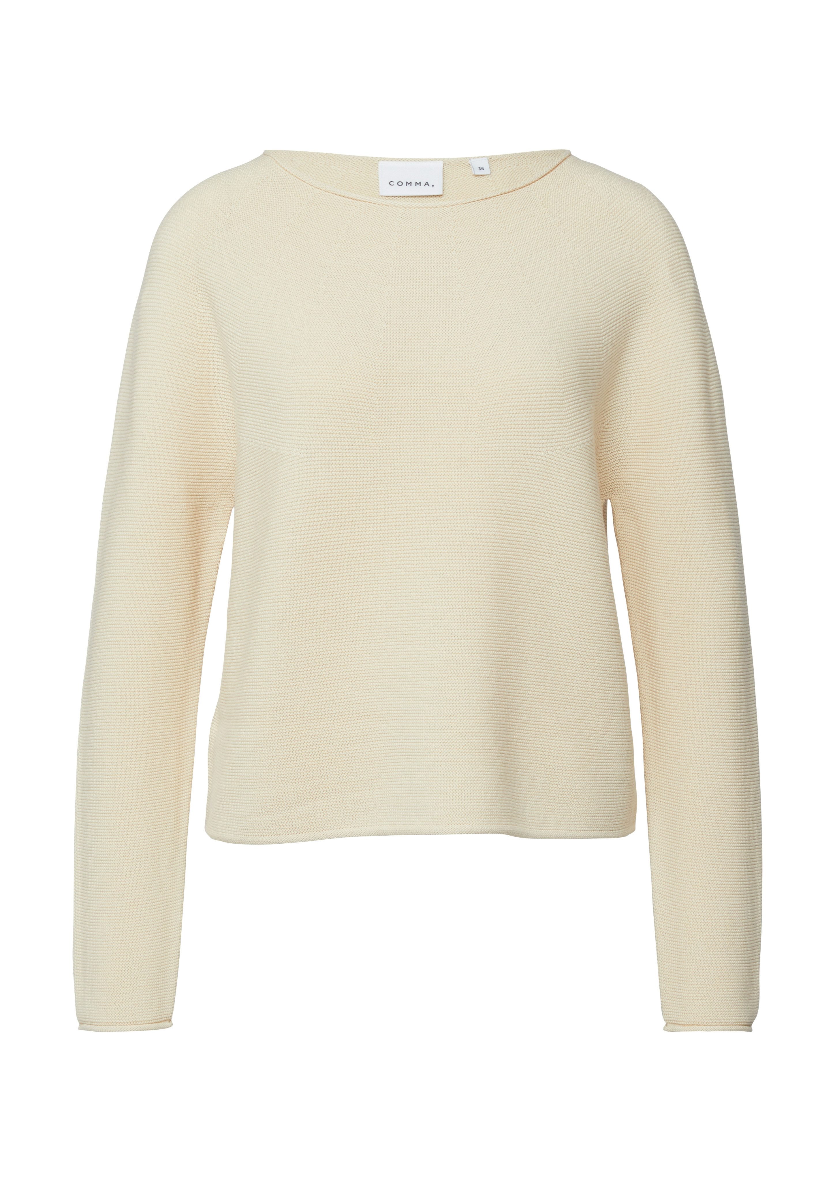 comma Strickpullover mit Rollkanten