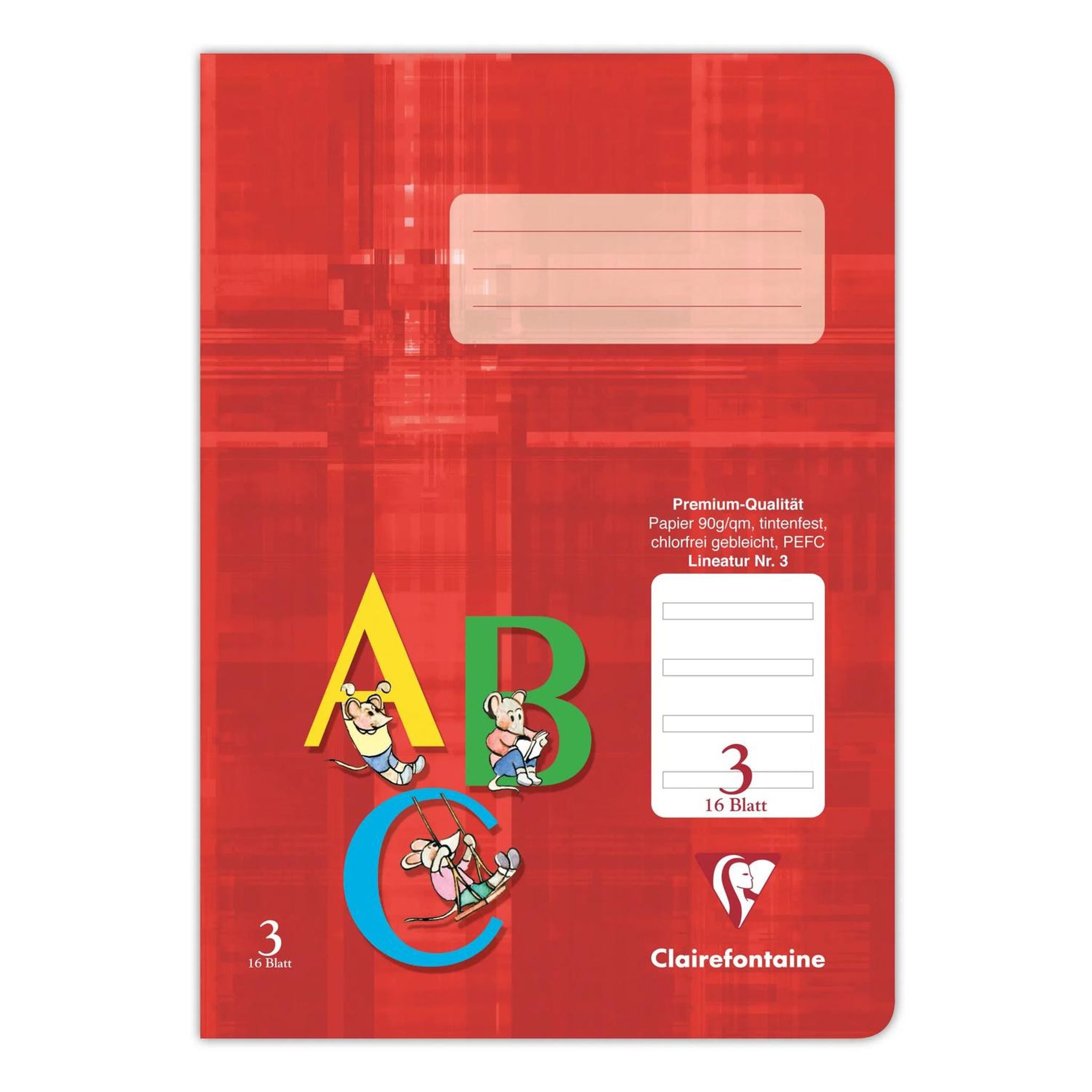 CLAIREFONTAINE Schulheft Clairefontaine Heft A5 Premium Lin. 3 Schulj 16Bl