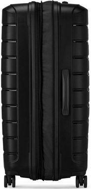 RONCATO Hartschalen-Trolley B-FLYING, 76 cm, schwarz, 4 Rollen, Hartschalen-Koffer Reisegepäck mit Volumenerweiterung und TSA Schloss