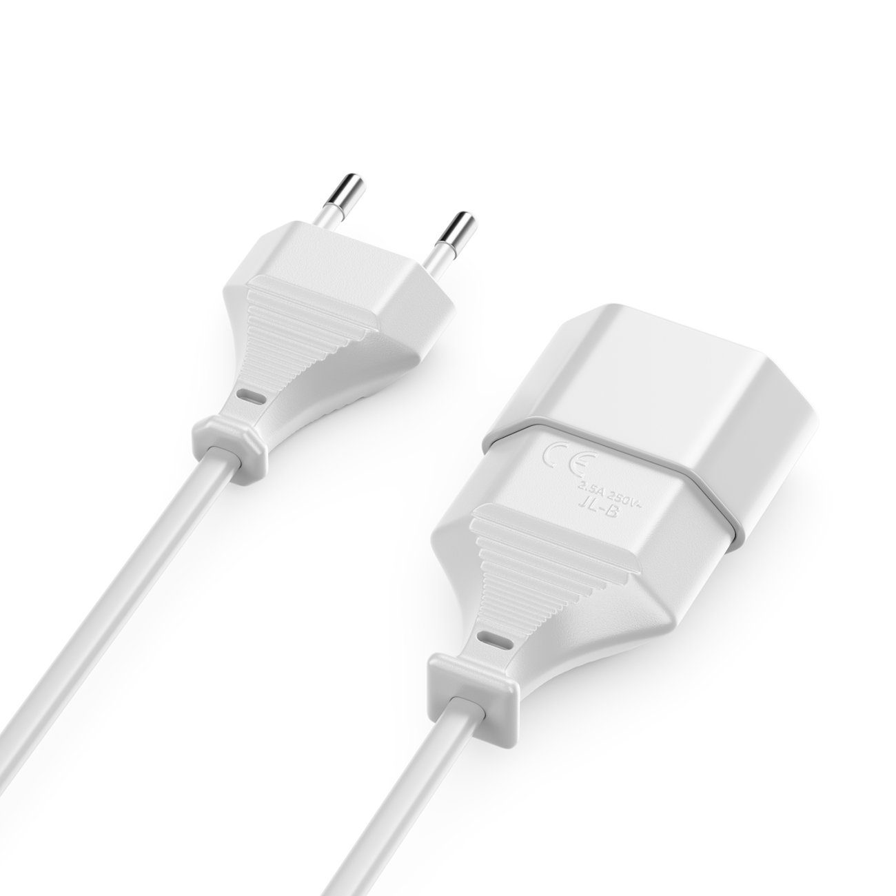 deleyCON deleyCON 6m Stromkabel Verlängerung Eurostecker auf Typ-C Euro Buchse Stromkabel – Bild 2 von 5
