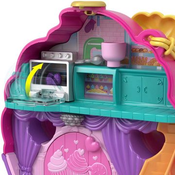Polly Pocket Spielwelt Süße Träume Cupcake Schatulle, mit 2 Puppen und Zubehör