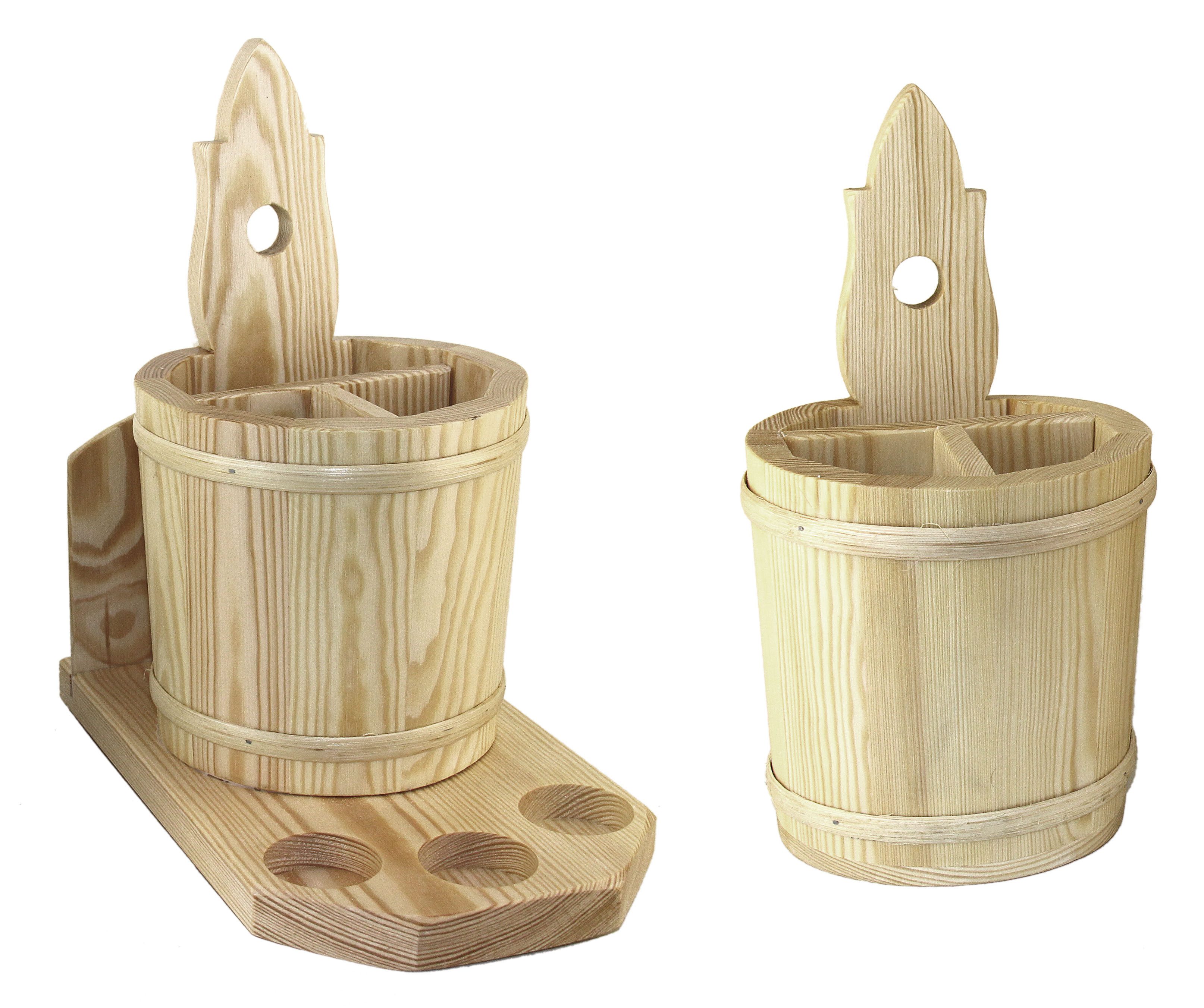 Holzwaren Wasmer Besteckträger Besteckfass natur