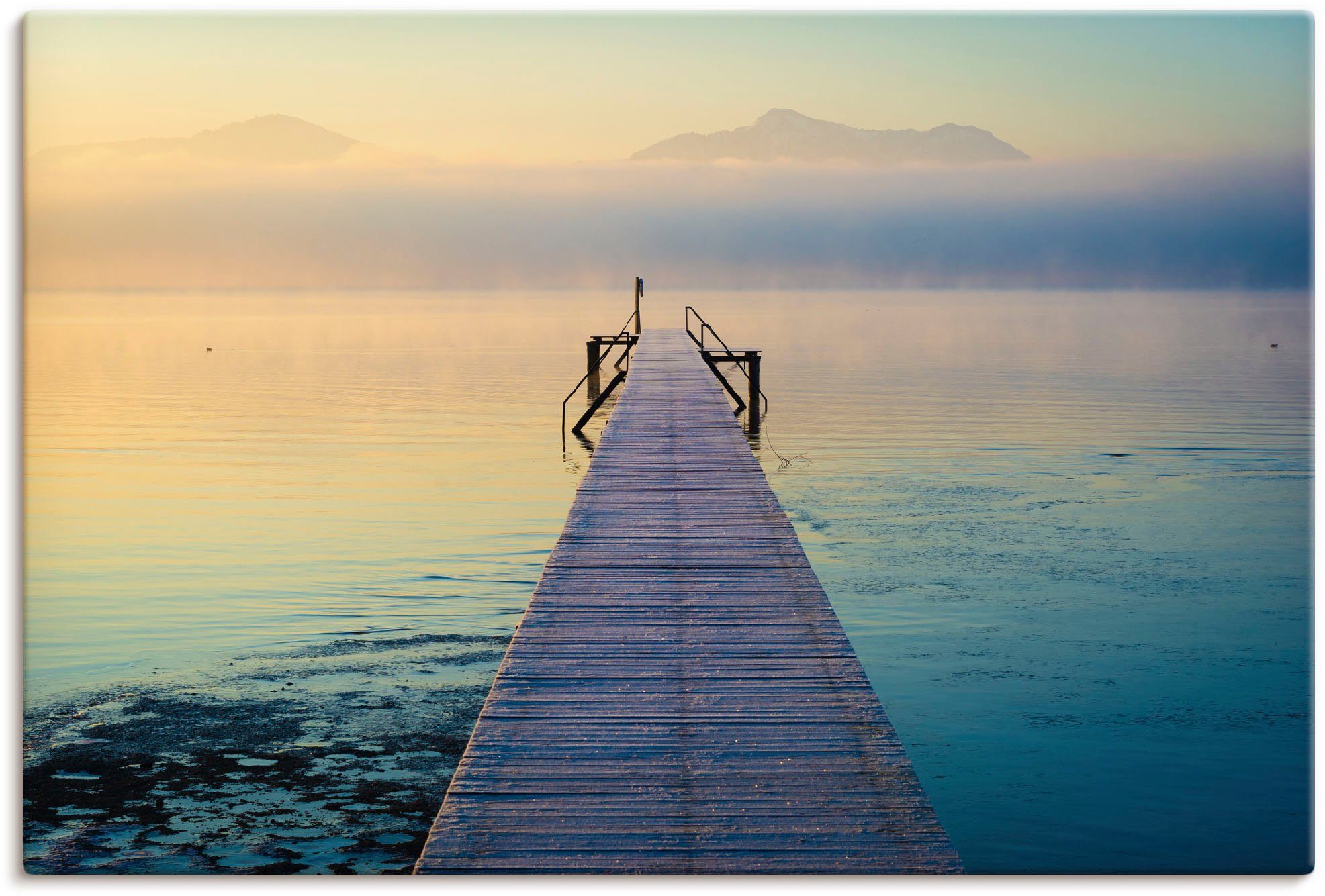 Artland Wandbild »Sonnenaufgang am Chiemsee«, Seebilder (1 Stück), in vielen Größen & Produktarten - Alubild / Outdoorbild für den Außenbereich, Leinwandbild, Poster, Wandaufkleber / Wandtattoo auch für Badezimmer geeignet-Otto