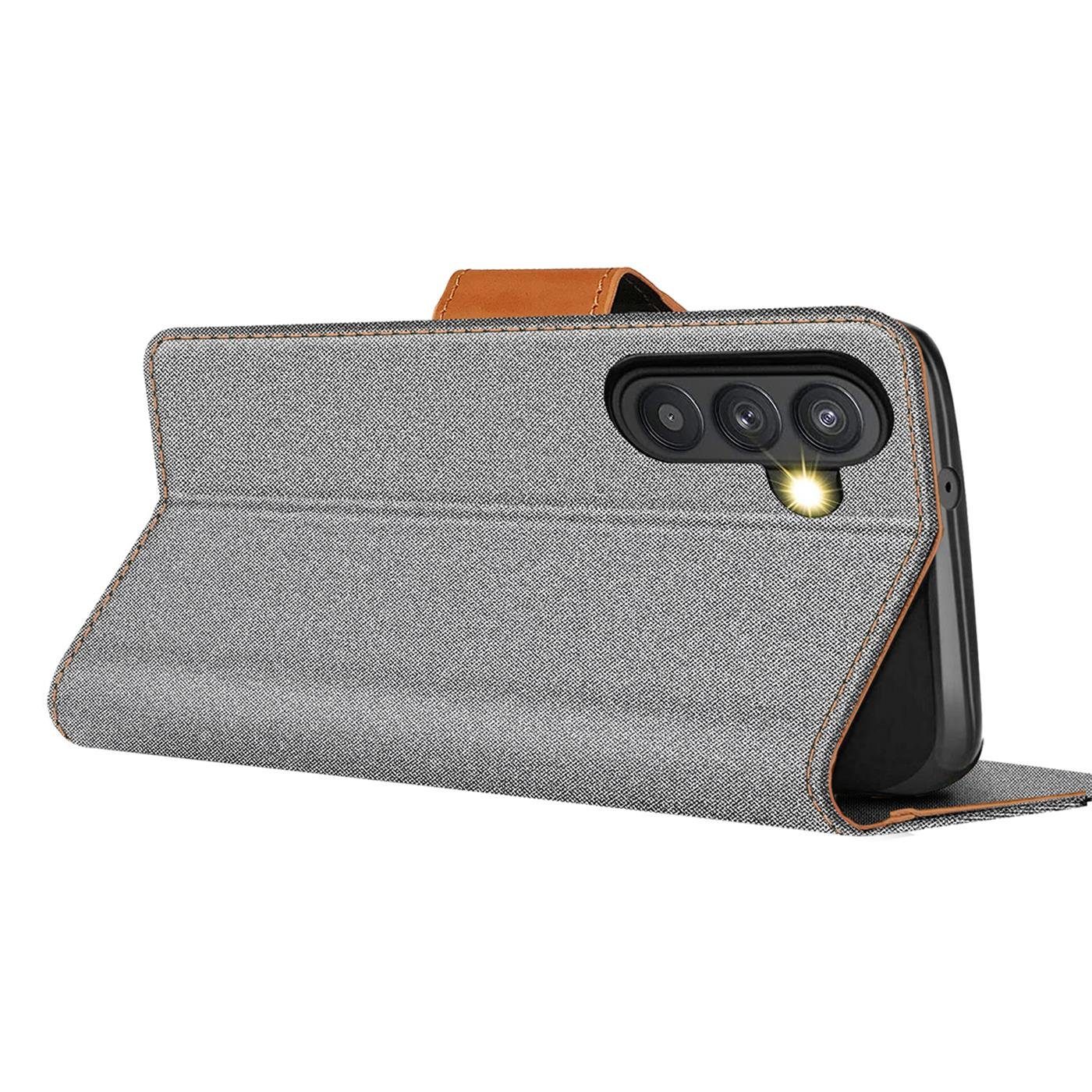 CoolGadget Handyhülle Flip Case Wallet Cover Book Tasche für Samsung Galaxy A14 4G / 5G 6,8 Zoll, Handy Tasche mit Kartenfach Book Schutzhülle – Bild 5 von 5