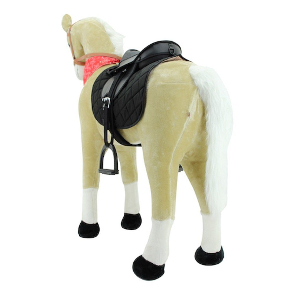 Sweety-Toys Stehpferd Sweety Toys 11117 Plüsch-Stehpferd Reitpferd XXL 125 cm mit Sattel