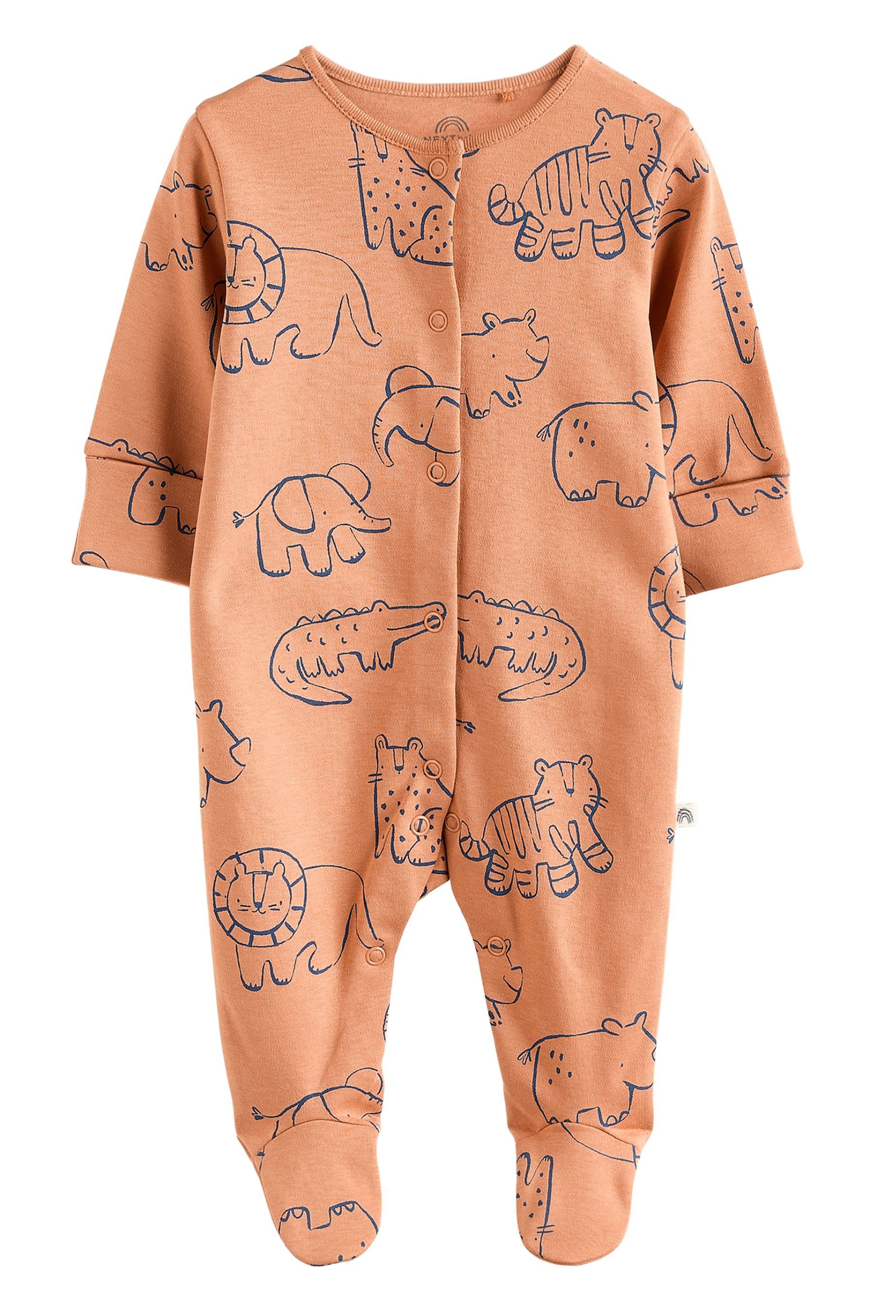 Next Schlafoverall Gerippte Babyschlafanzüge, 3er-Pack (3-tlg)