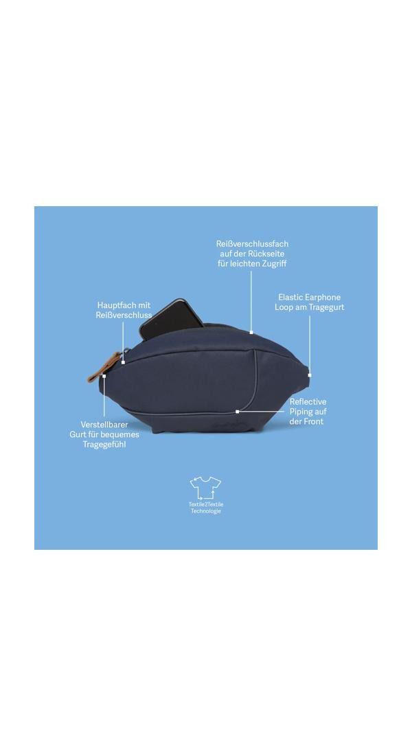 Satch Bauchtasche cross easy, easy Access für Kopfhörerkabel