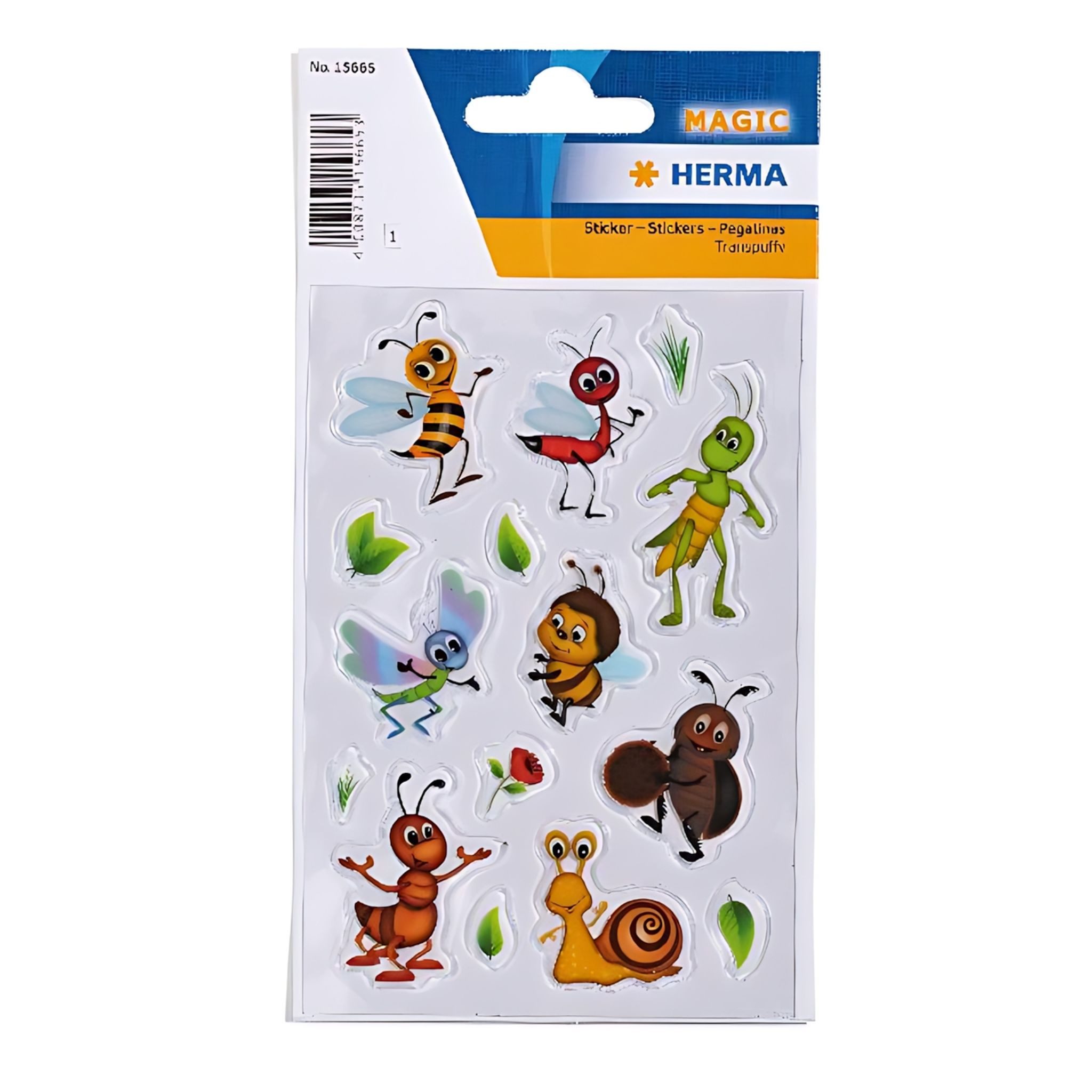 HERMA Sticker Herma Sticker MAGIC Tiere Wiesentiere Transpuffy 1 Bl