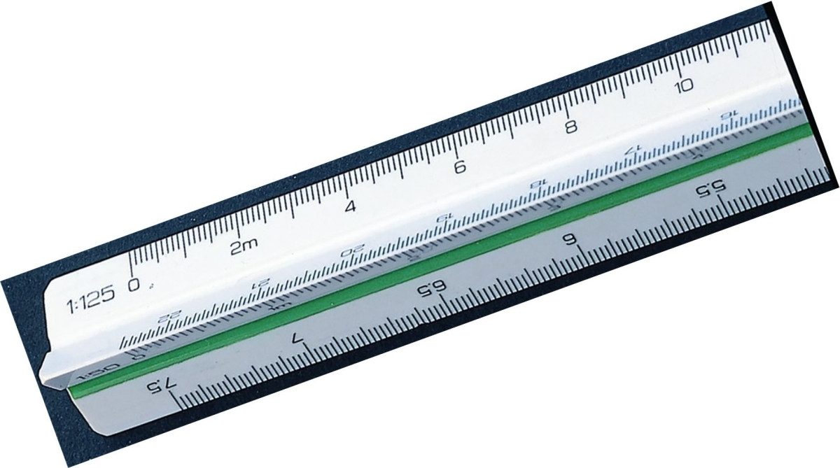 Linex Zeichenlineal Dreikantmaßstab 311 30cm weiß (10 Stück)