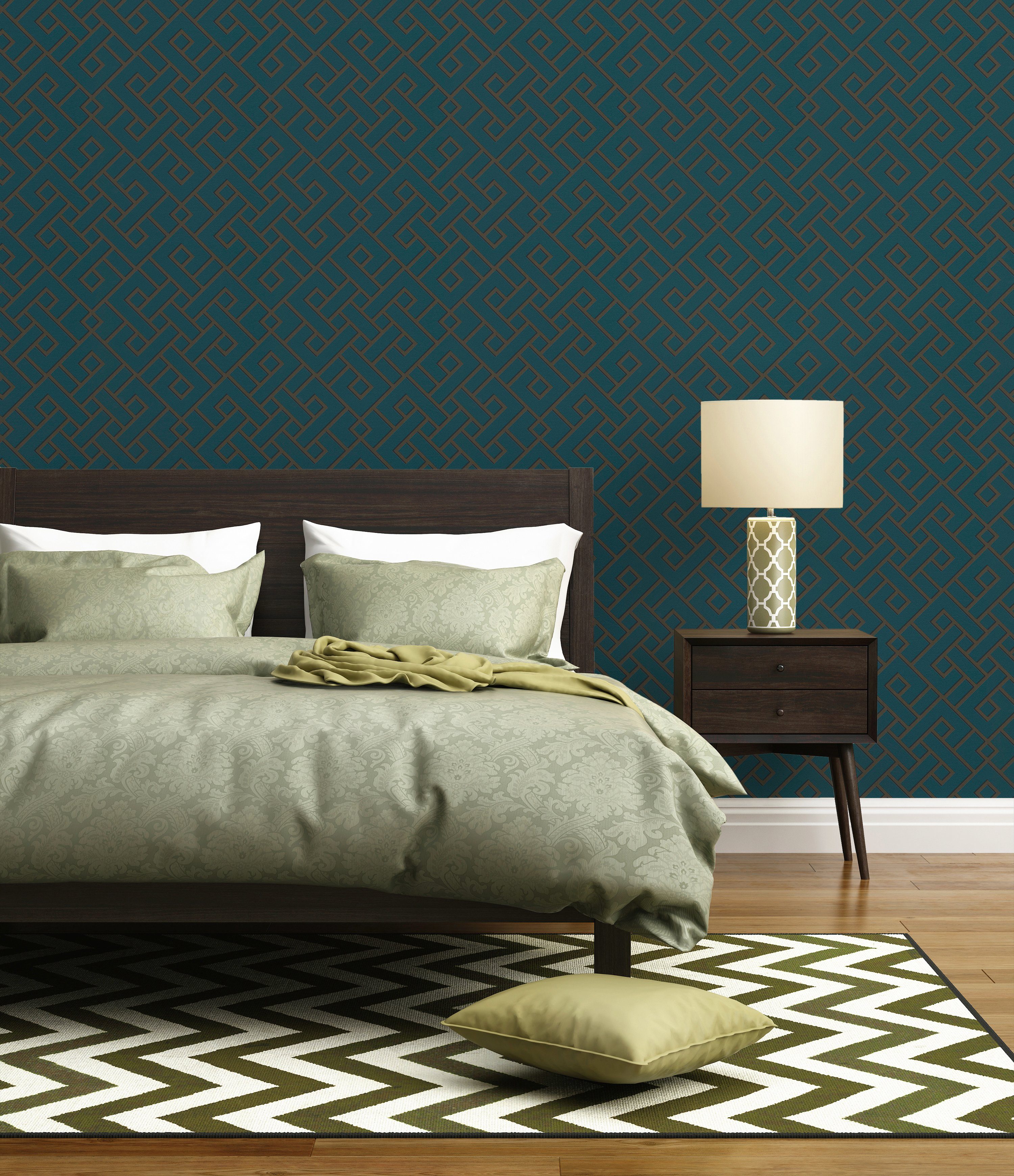 METROPOLIS BY MICHALSKY LIVING Vliestapete Change is good, Magic Meander, leicht strukturiert, Motiv, geometrisch, grafisch, Designertapete Tapete Geometrisch Tapeten Wohnzimmer Schlafzimmer Flur
