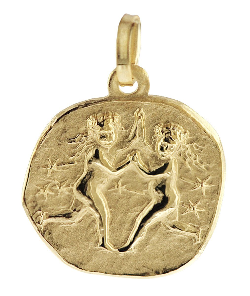 trendor Sternzeichenanhänger Sternzeichen- Zwilling 333 Gold 16 mm
