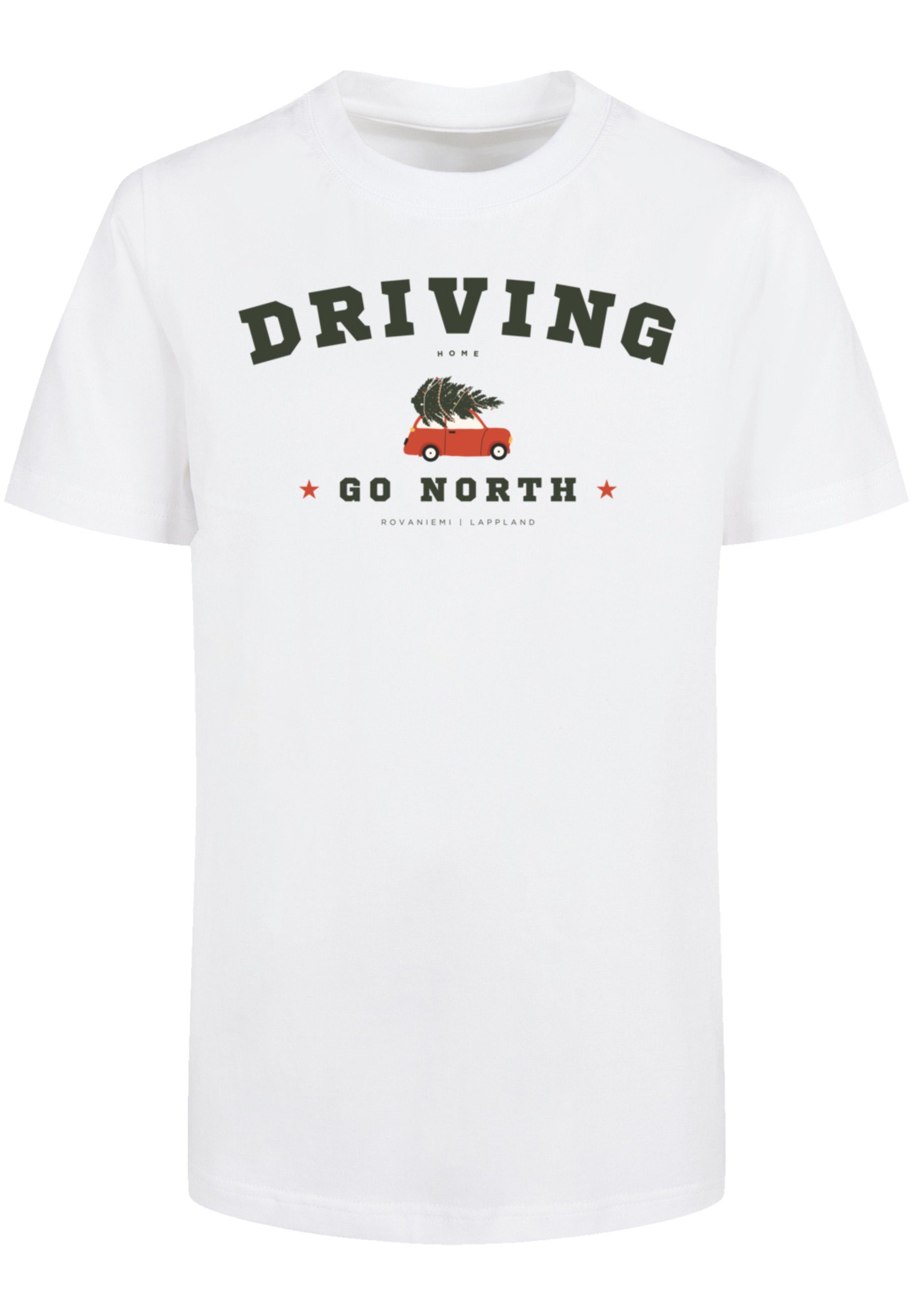 F4NT4STIC T-Shirt Driving Home Weihnachten Weihnachten, Geschenk, Logo,  Regular Fit und mit gerippten Rundhalsausschnitt