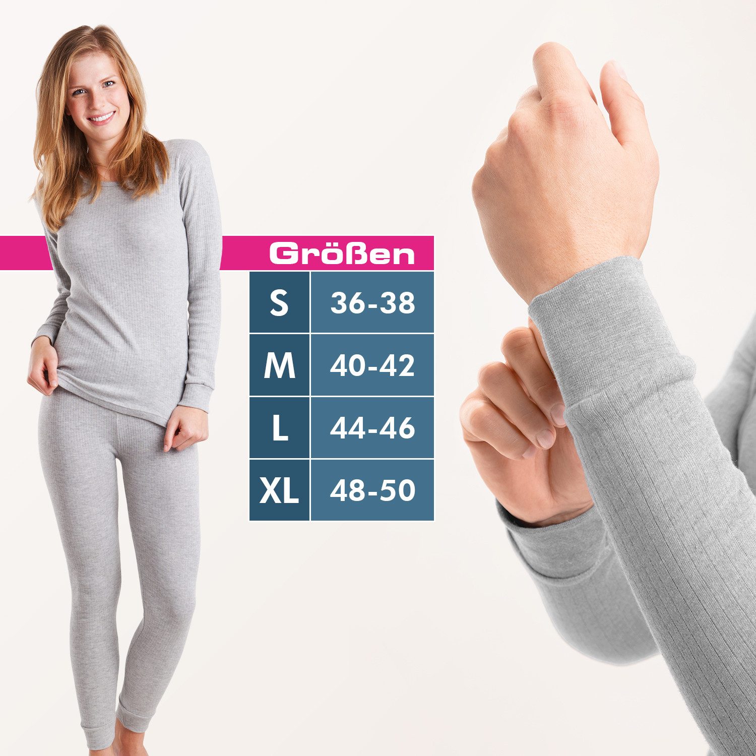 celodoro Thermounterhose 2er Pack Damen Ski- & Thermohose - Lange Winter Unterhose